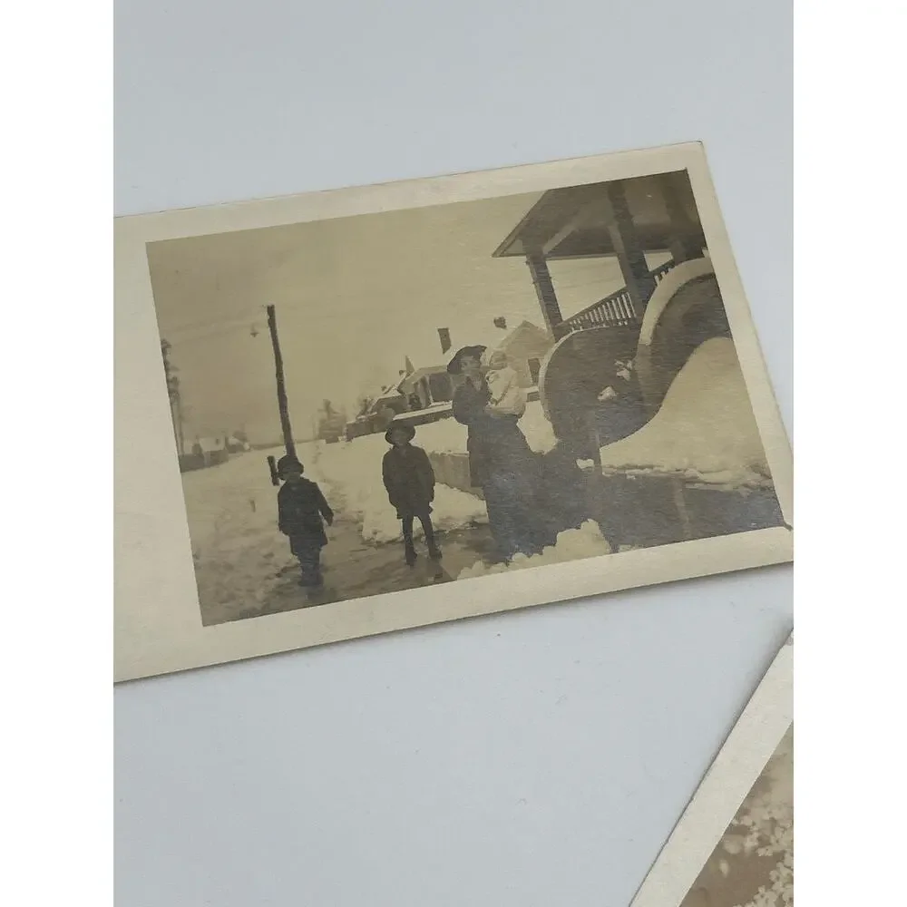 Antique Real Photo Postcard Lot of 6 RPPC Baby Car Snapshot Postcards 1910-20s?